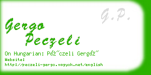 gergo peczeli business card